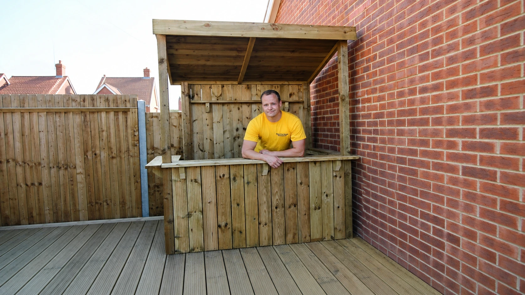 Garden bar built by home flatapck