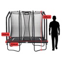 Black - 7ft x 5ft Salta Black Rectangular Premium Edition Trampoline with Enclosure - Photo 4