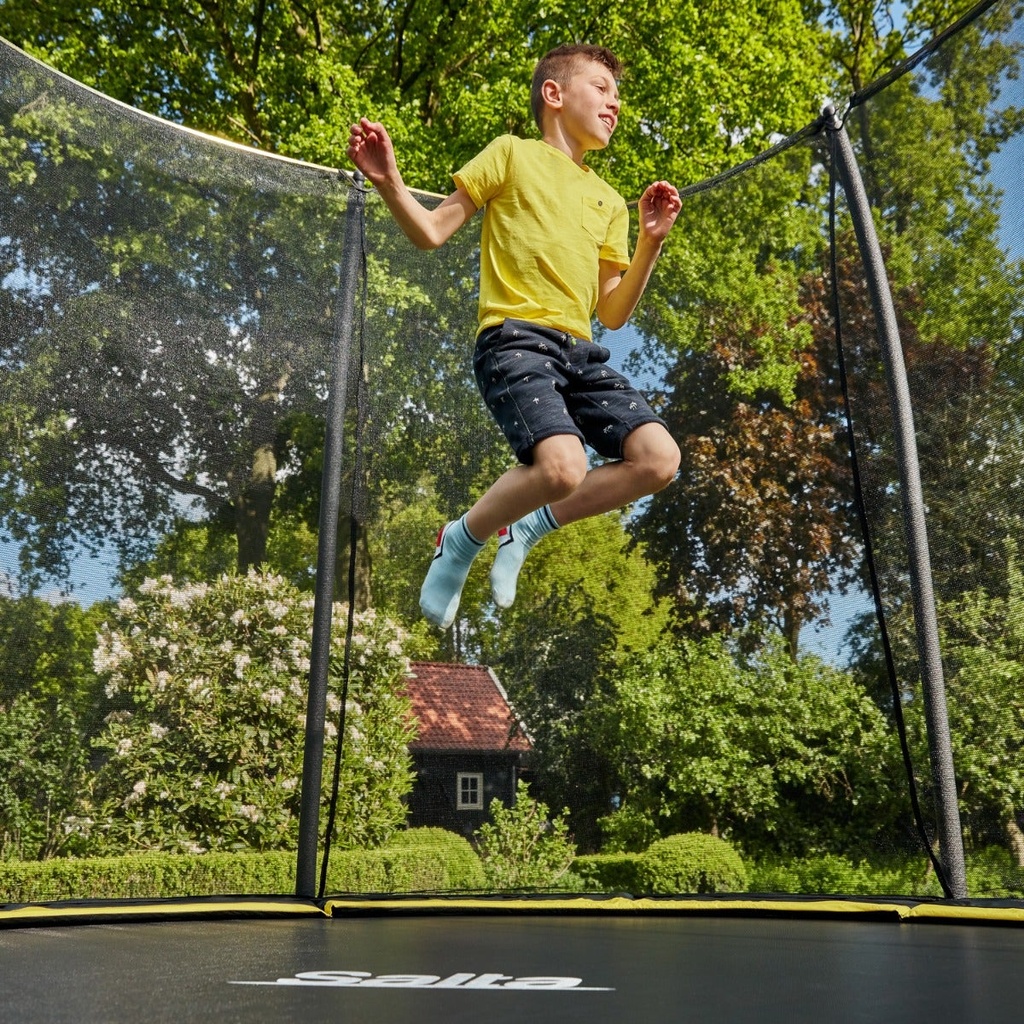 Black - 12ft Salta Black Round Comfort Edition Trampoline with Enclosure - Photo 5