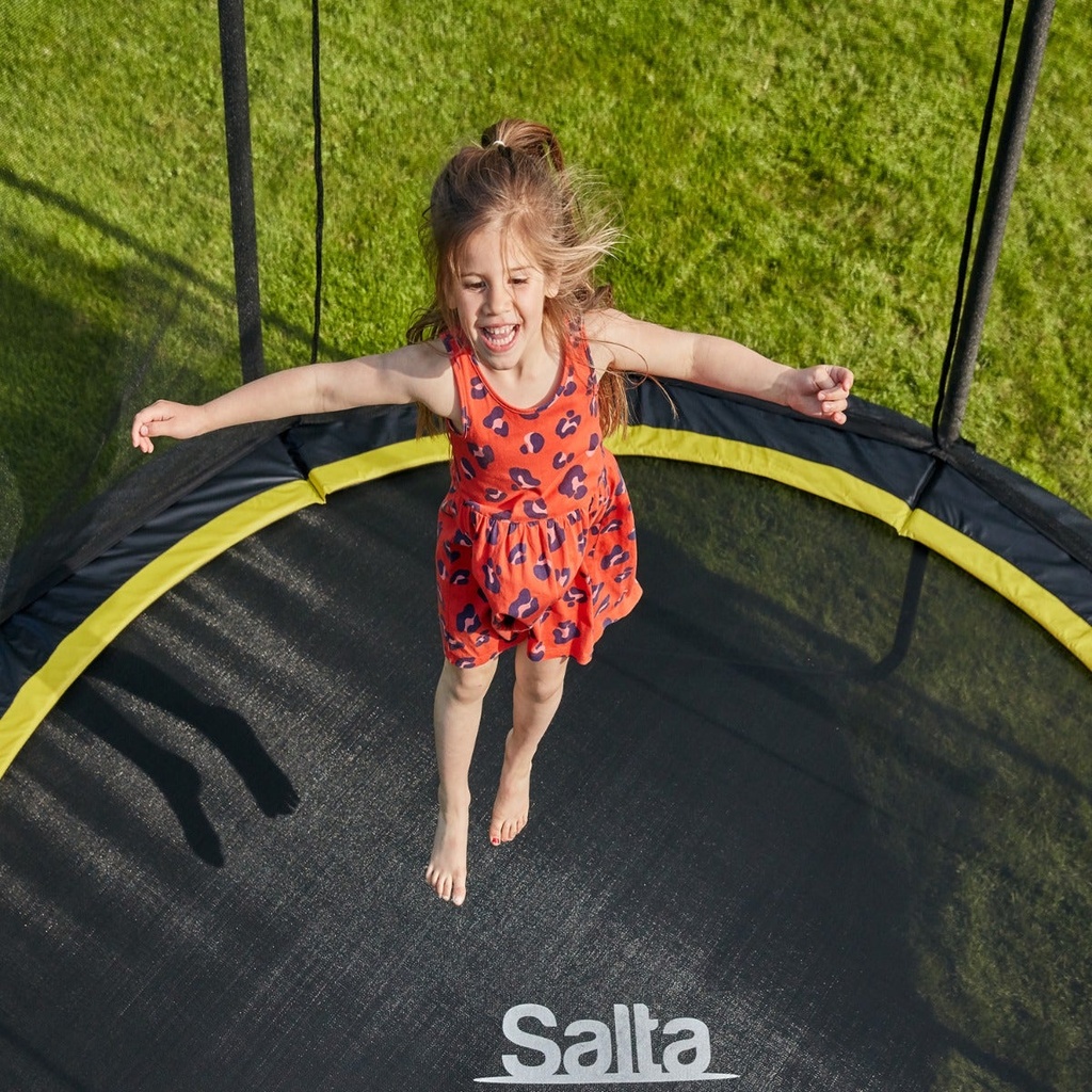 Black - 12ft Salta Black Round Comfort Edition Trampoline with Enclosure - Photo 6