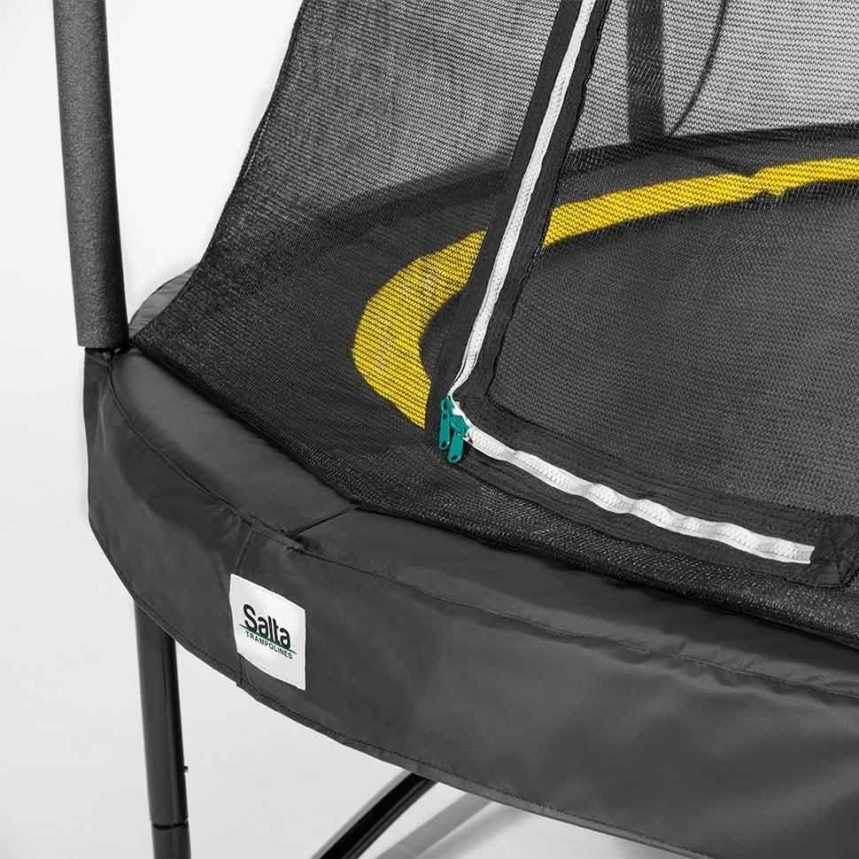 Black - 12ft Salta Black Round Comfort Edition Trampoline with Enclosure - Photo 8