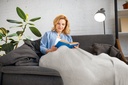 Waffle Recycled Cotton Throw in Ivory - Image 3