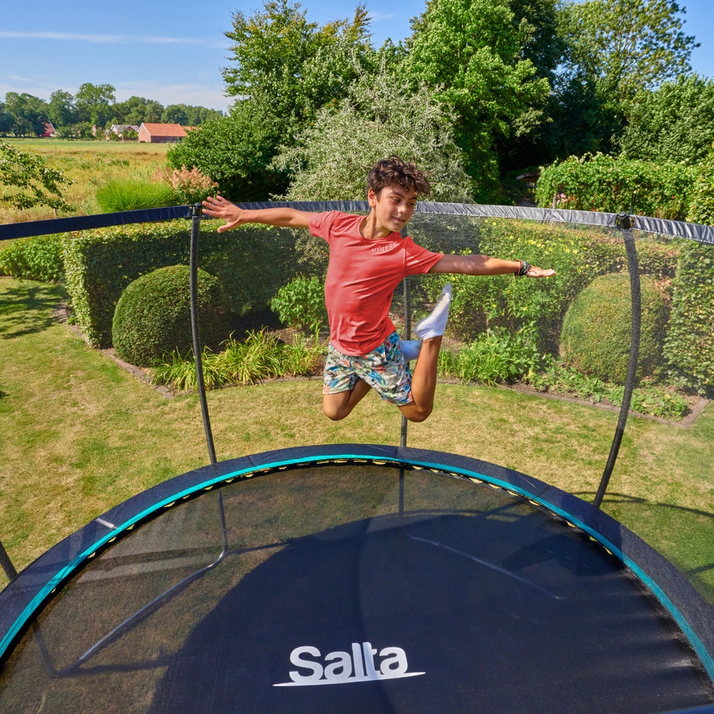 Black - 8ft 2" Salta Cosmos Round Trampoline with Enclosure - Photo 5