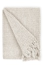 Waffle Recycled Cotton Throw in Ivory - Image 7