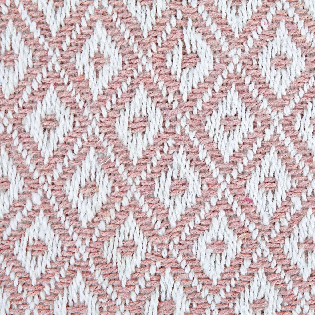 Stockholm Recycled Cotton Throw in Blush Pink - Image 2