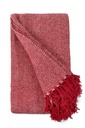 Hartley Recycled Cotton Throw in Red - Image 2