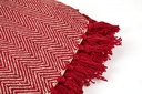 Hartley Recycled Cotton Throw in Red - Image 4
