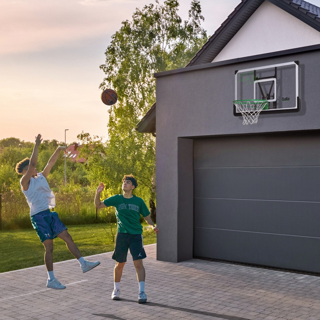 Black - Salta Centre Backboard Basketball Hoop (Wall Mounted) - Photo 4
