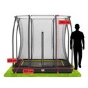 Black - 7ft x 5ft Salta Black Rectangular Comfort Edition Inground Trampoline with Enclosure - Photo 4