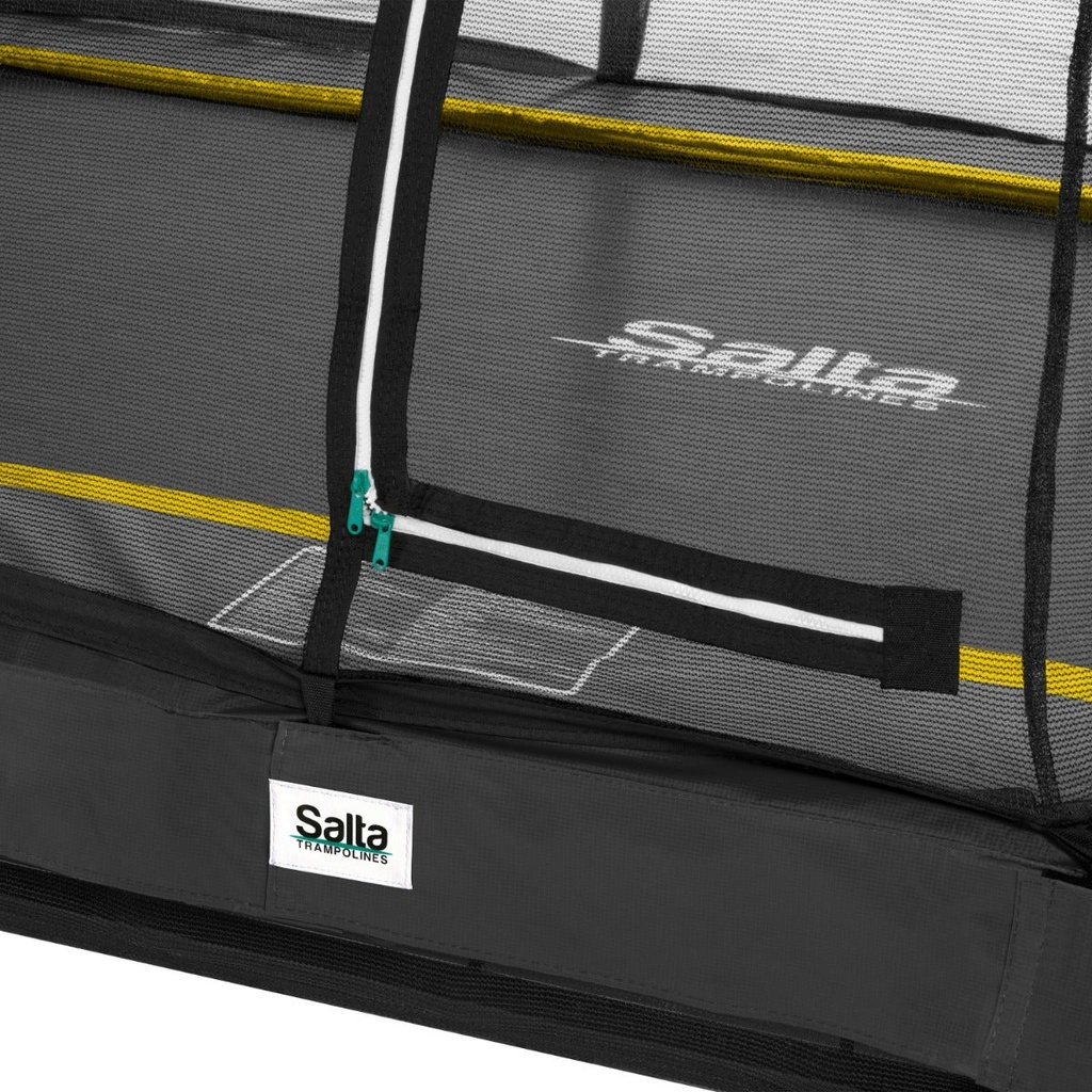 Black - 7ft x 5ft Salta Black Rectangular Comfort Edition Inground Trampoline with Enclosure - Photo 7