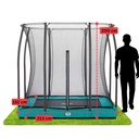 Green - 7ft x 5ft Salta Green Rectangular Comfort Edition Inground Trampoline with Enclosure - Photo 4
