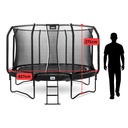 Black - 14ft Salta Black Round First Class Edition Trampoline with Enclosure - Photo 4