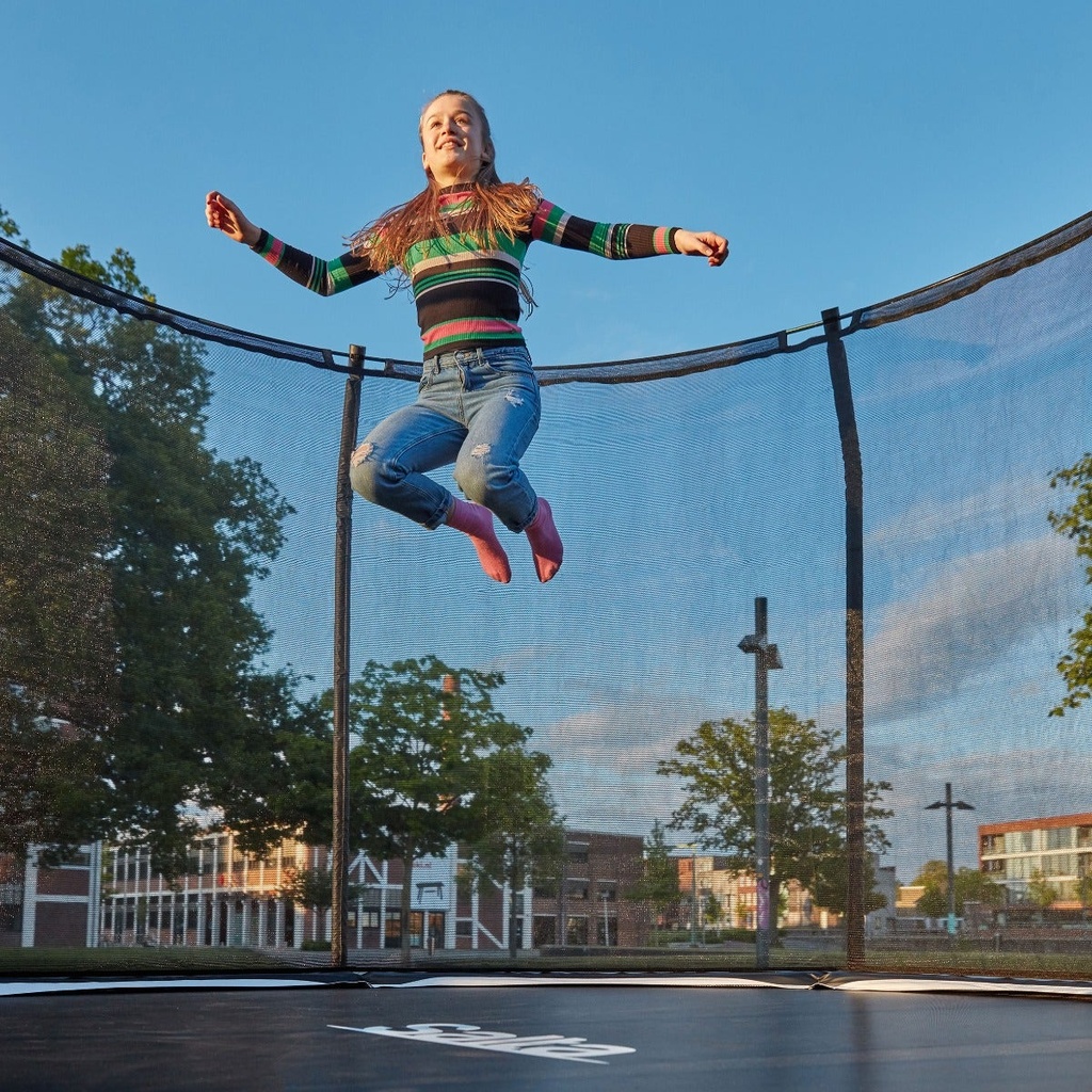 Black - 14ft Salta Black Round Premium Edition Trampoline with Enclosure - Photo 5