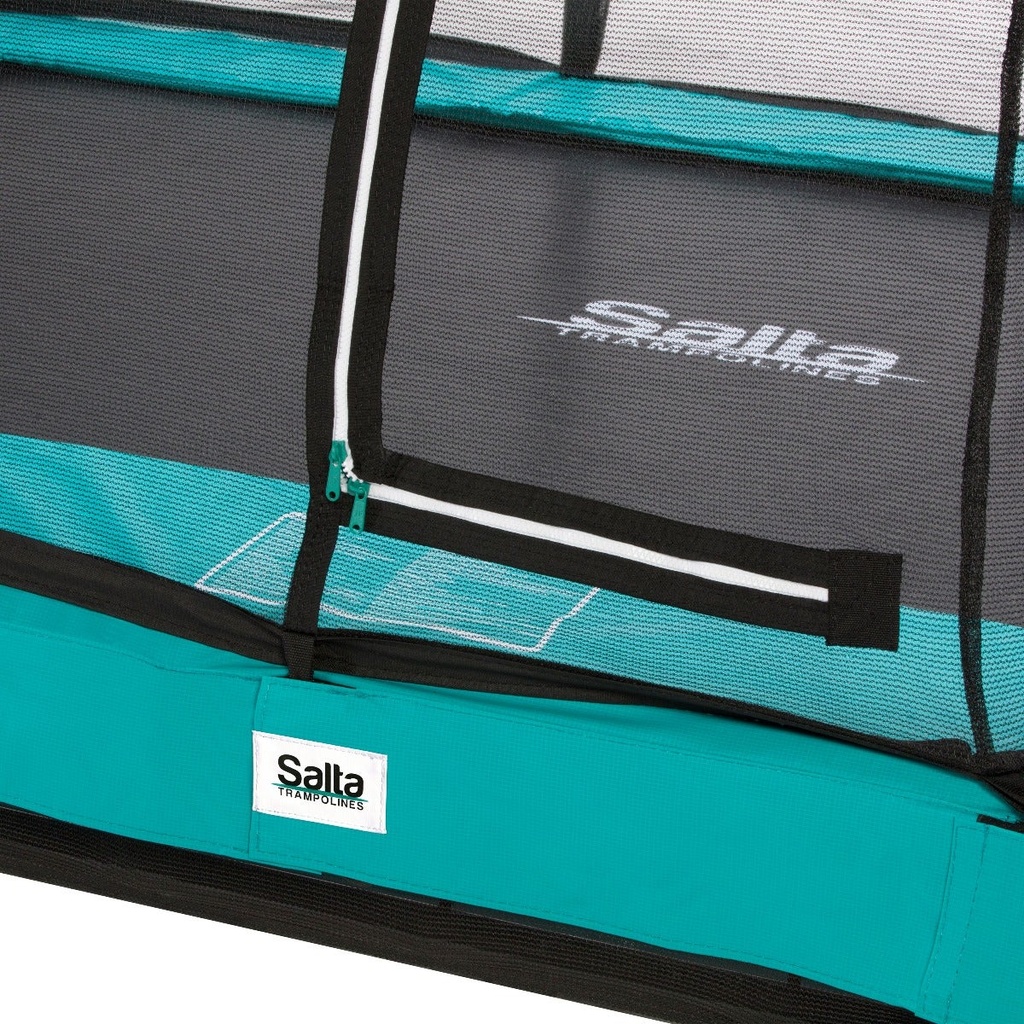 Green - 12ft x 8ft Salta Green Rectangular Comfort Edition Inground Trampoline with Enclosure - Photo 8