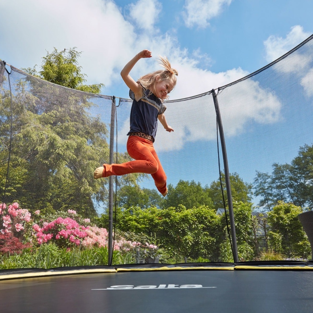 Black - 10ft Salta Black Comfort Edition InGround Round Trampoline with Enclosure - Photo 5