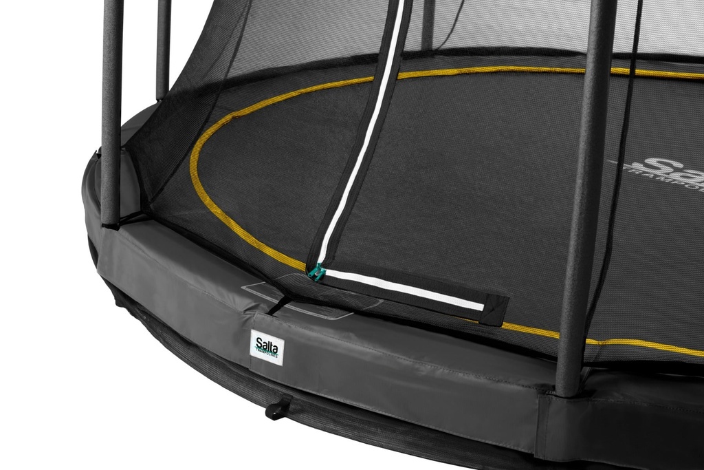 Black - 10ft Salta Black Comfort Edition InGround Round Trampoline with Enclosure - Photo 7