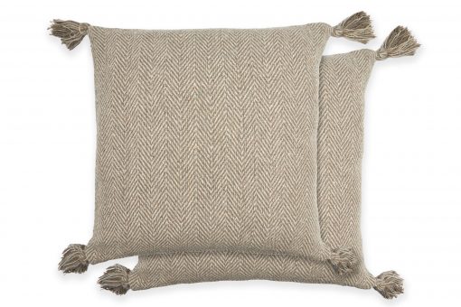 Hartley – Recycled Cotton Cushion Cover in Natural - Gallery 1