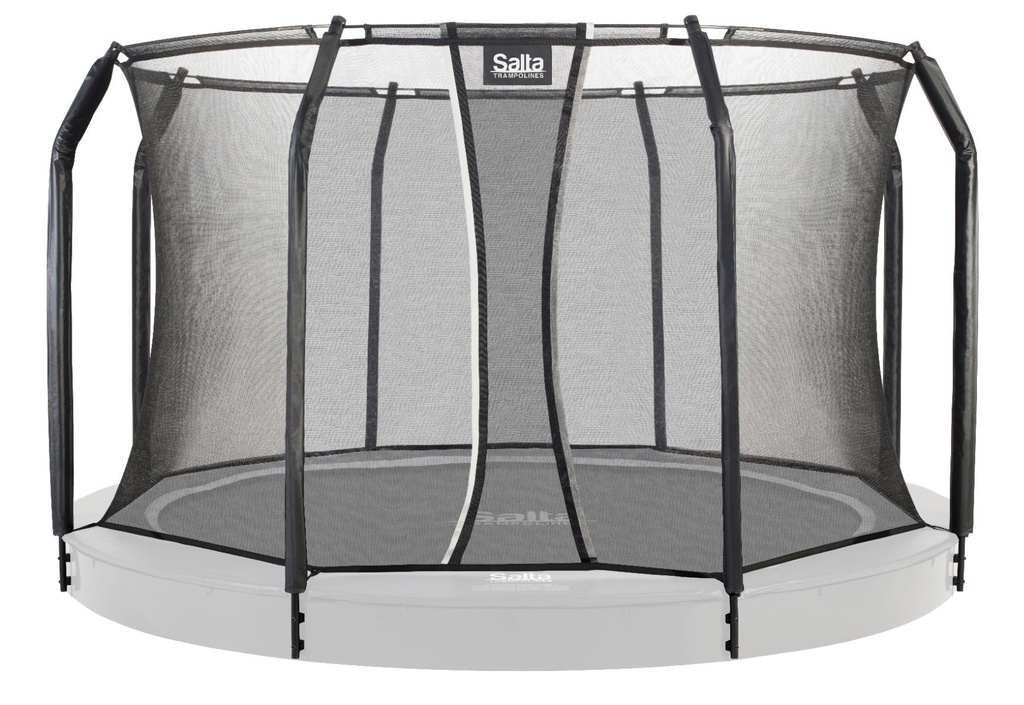Black - 13ft Salta Black Royal Baseground Round Trampoline with Enclosure - Photo 8