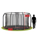 Black - 14ft Salta Royal Baseground Black Round Trampoline with Enclosure - Photo 4