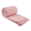 Waffle Recycled Cotton Throw in Blush Pink - Image 2