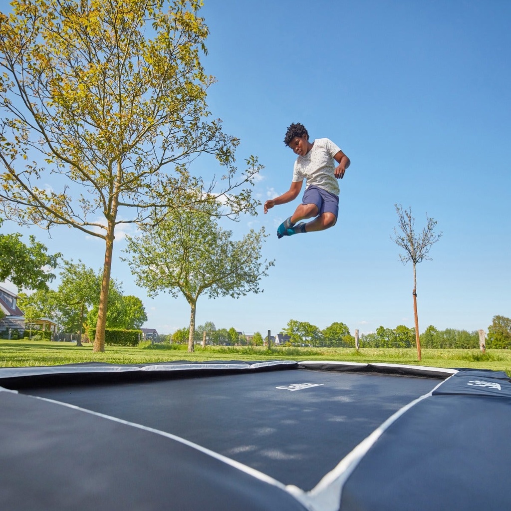 Black - 13ft x 8ft Salta Royal Baseground Black Rectangular Trampoline - Photo 5