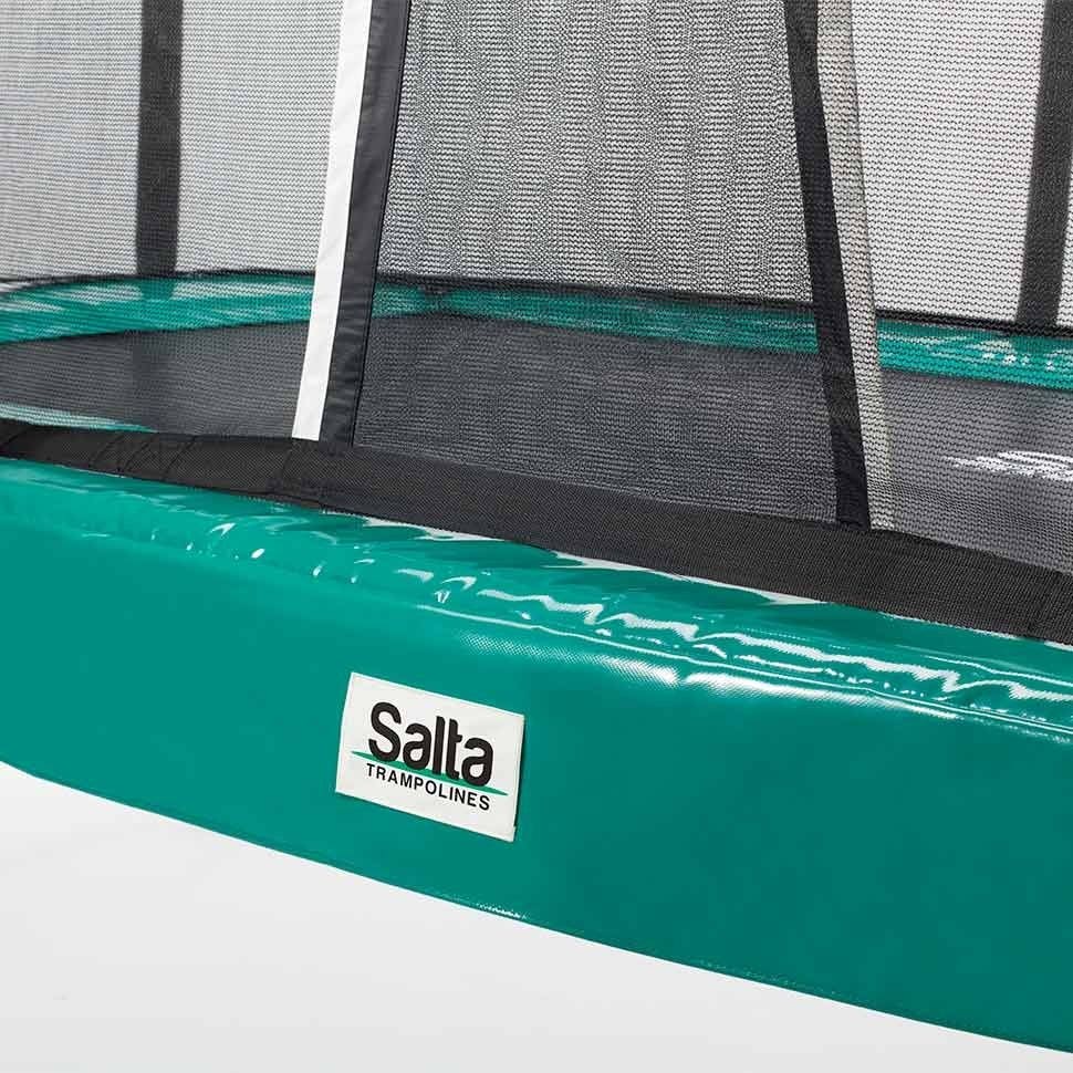 Green - 12ft x 7ft Salta Green Rectangular First Class Trampoline with Enclosure - Photo 7