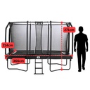 Black - 12ft x 7ft Salta Black Rectangular First Class Trampoline with Enclosure - Photo 4