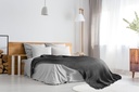 Waffle Recycled Cotton Throw in Charcoal - Image 4
