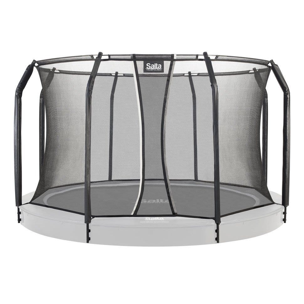 Black - 10ft Salta Black Royal Baseground Round Trampoline with Enclosure - Photo 10