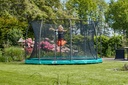 Green - 14ft Salta Green Comfort Edition InGround Round Trampoline with Enclosure - Photo 2