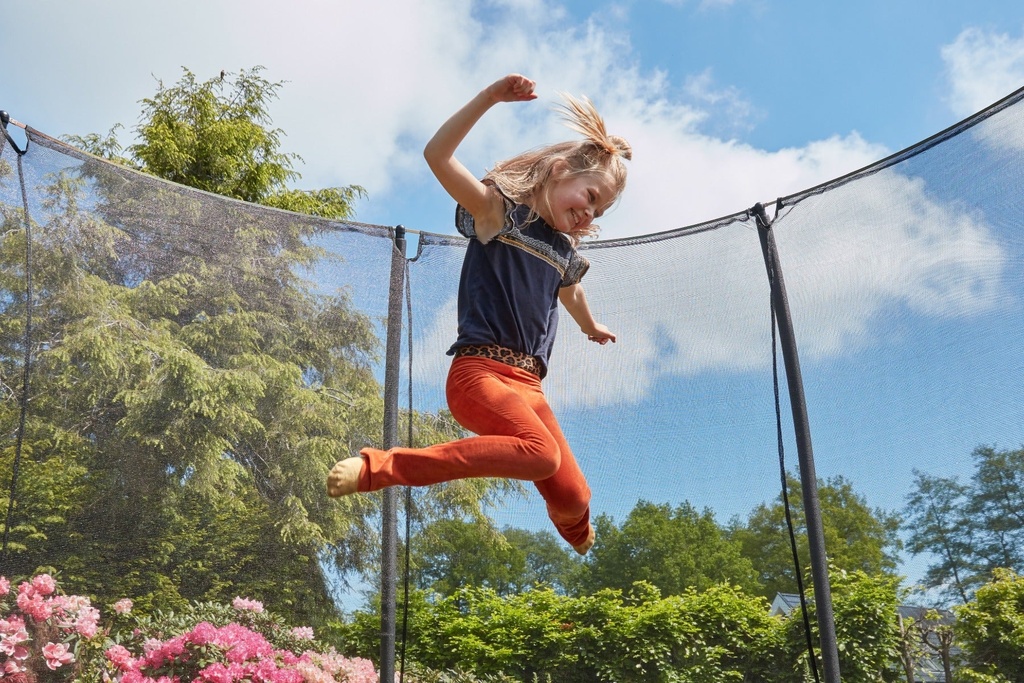 Green - 14ft Salta Green Comfort Edition InGround Round Trampoline with Enclosure - Photo 5
