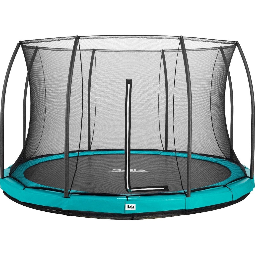 Green - 14ft Salta Green Comfort Edition InGround Round Trampoline with Enclosure - Photo 7