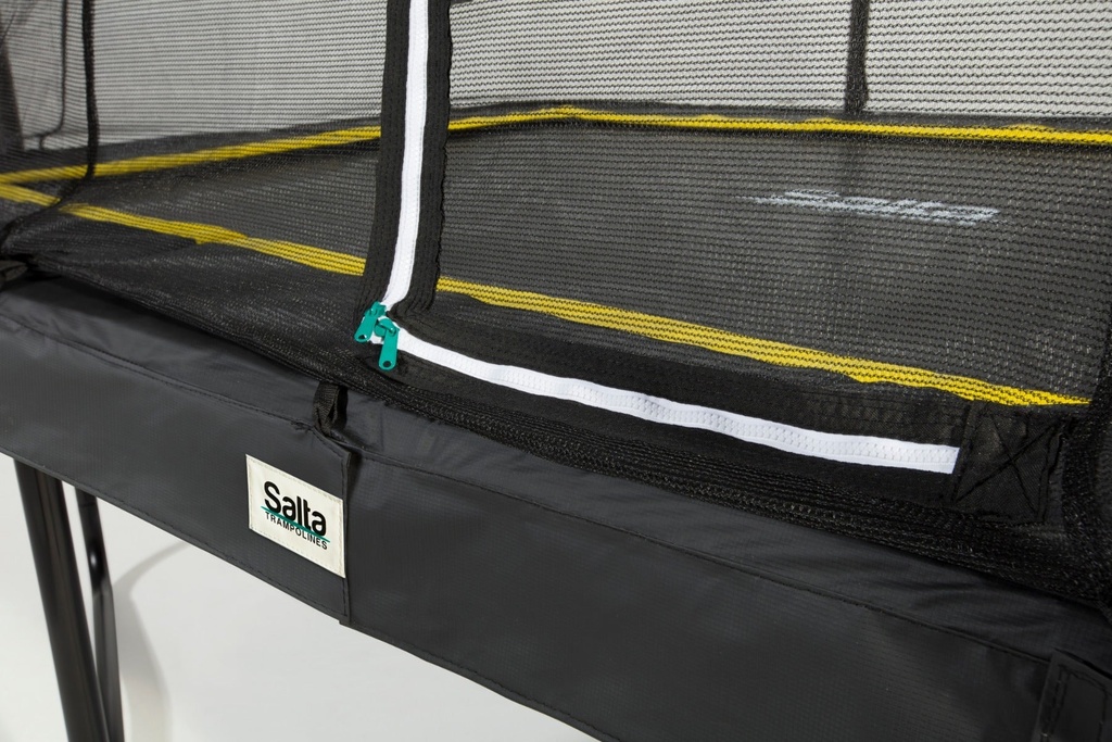 Black - 12ft x 8ft Salta Black Rectangular Comfort Edition Trampoline with Enclosure - Photo 5