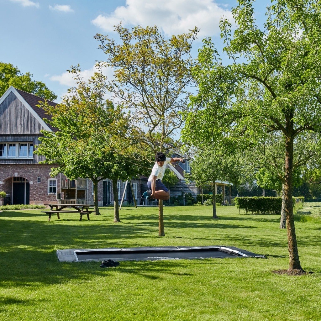 Black - 10ft x 7ft Salta Royal Baseground Black Rectangular Trampoline - Photo 2