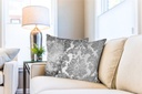 Baroque Collection – Luxury Chenille Jaquard Cushion Cover in Silver - Gallery 1