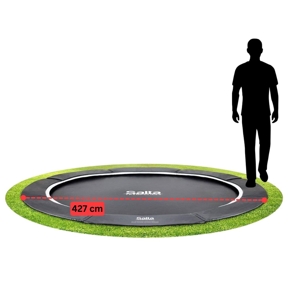 Black - 14ft Salta Royal Baseground Black Round Trampoline - Photo 4