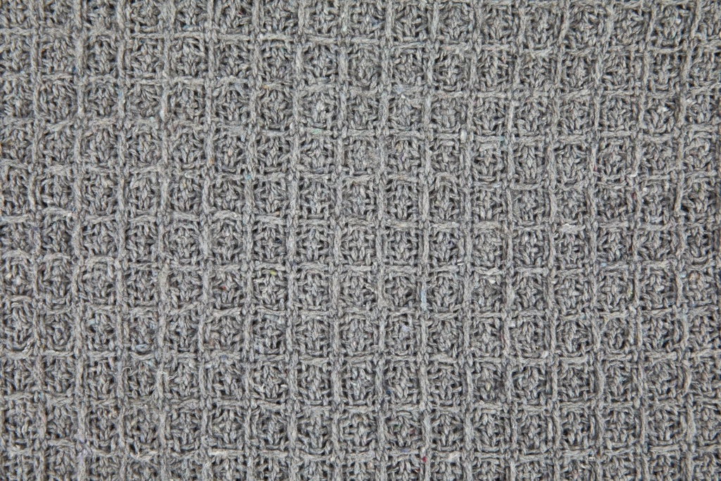 Waffle Recycled Cotton Throw in Silver - Image 6