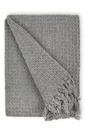 Waffle Recycled Cotton Throw in Silver - Image 7