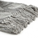 Love Collection - Recycled Cotton Throw in Grey - Image 2
