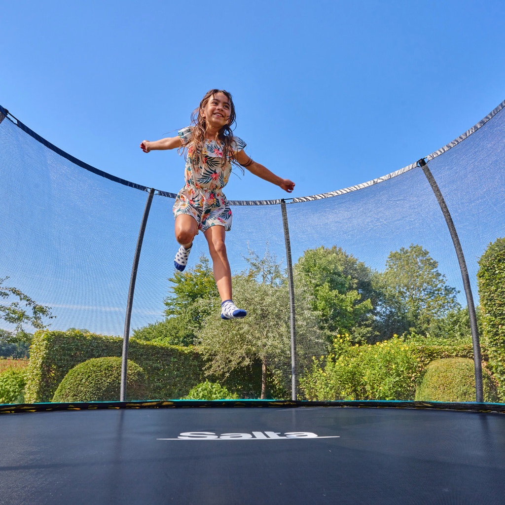 Black - 10ft Salta Cosmos Round Trampoline with Enclosure - Photo 4