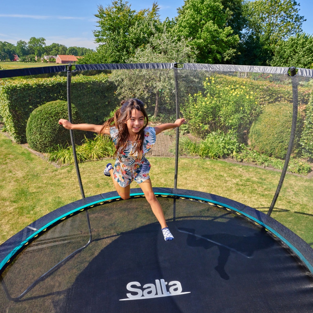 Black - 10ft Salta Cosmos Round Trampoline with Enclosure - Photo 6