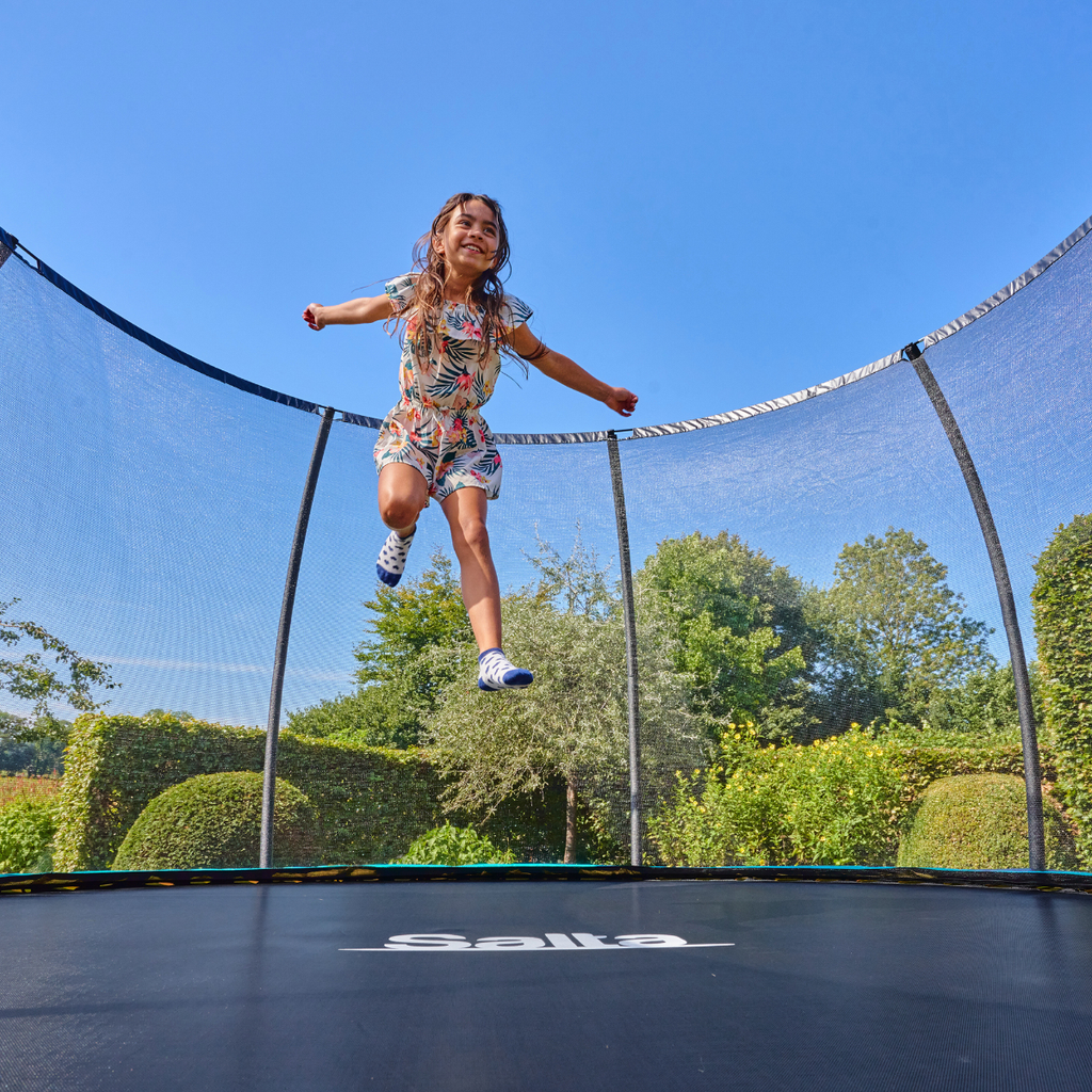 Black - 14ft Salta Cosmos Round Trampoline with Enclosure - Photo 5