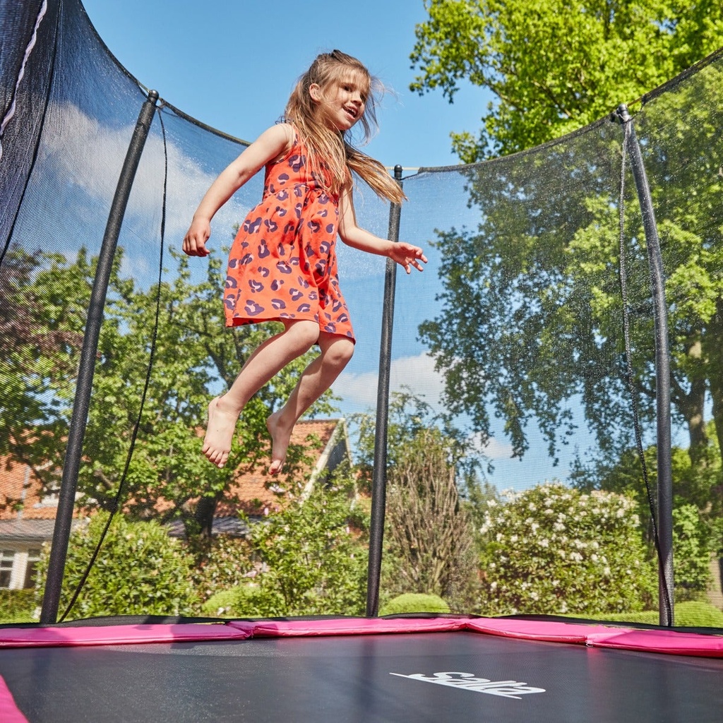 Pink - 7ft x 5ft Salta Pink Rectangular Comfort Edition Trampoline with Enclosure - Photo 2