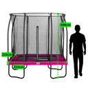 Pink - 7ft x 5ft Salta Pink Rectangular Comfort Edition Trampoline with Enclosure - Photo 4