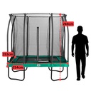 Green - 7ft x 5ft Salta Green Rectangular Comfort Edition Trampoline with Enclosure - Photo 4