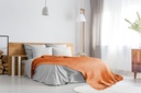 Waffle Recycled Cotton Throw in Orange - Image 4