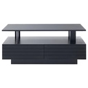 Modern Coffee Table with App-Controlled LED, Black - Photo 2