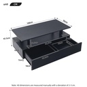 Modern Coffee Table with App-Controlled LED, Black - Photo 3