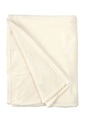 Plush Flannel Fleece Blanket - Super Soft Throw in Cream - Image 2
