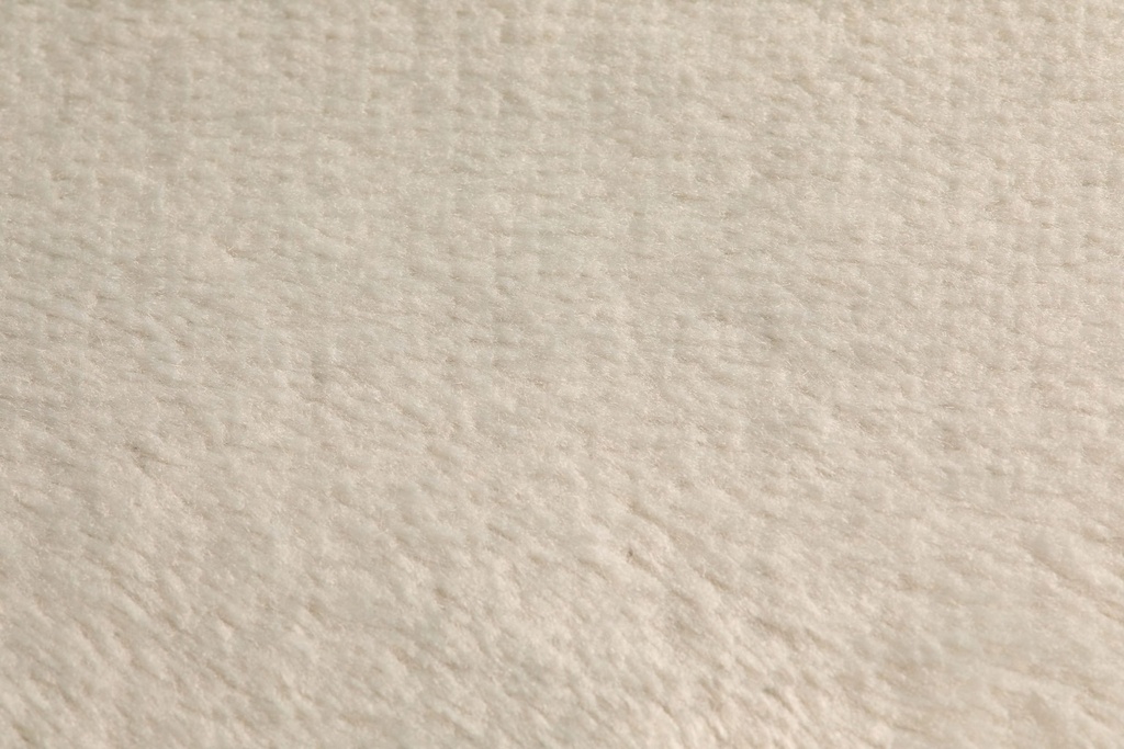 Plush Flannel Fleece Blanket - Super Soft Throw in Cream - Image 3